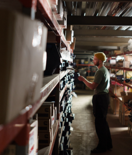 Person in Warehouse